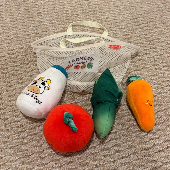 Melissa & Doug Set of 2 Food Toys Cutting Food and Market Basket - Picture 5 of 5